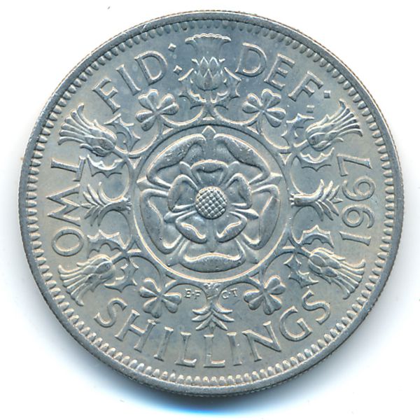 Великобритания, 2 шиллинга (1967 г.)