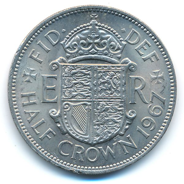 Великобритания, 1/2 кроны (1967 г.)