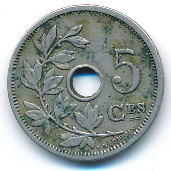 Бельгия, 5 сентим (1907 г.)