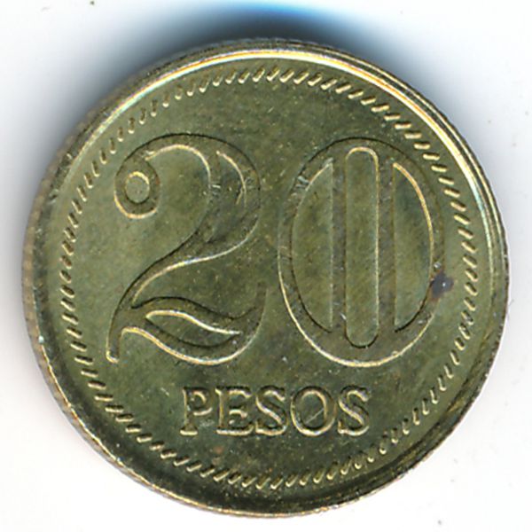 Колумбия, 20 песо (2006 г.)