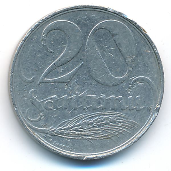Латвия, 20 сантим (1922 г.)