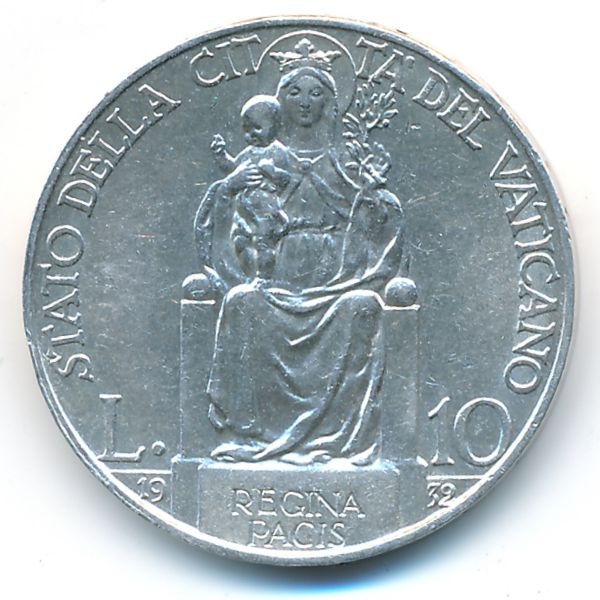 Ватикан, 10 лир (1932 г.)
