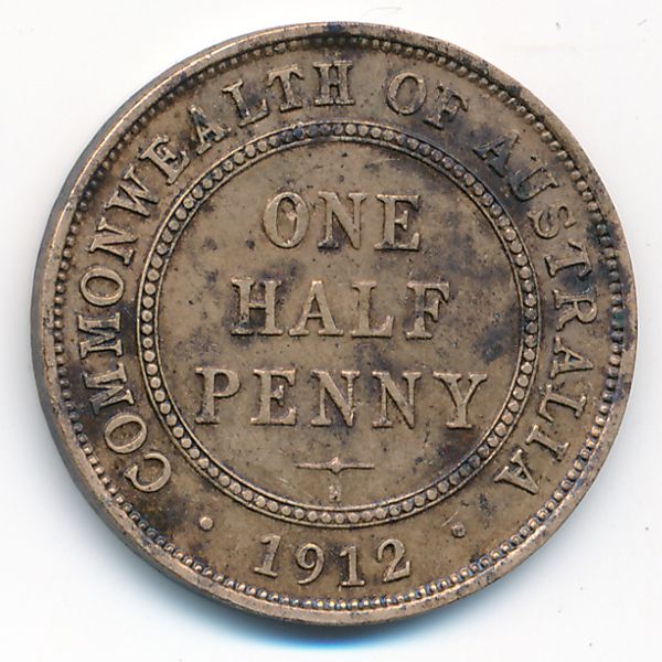 Австралия, 1/2 пенни (1912 г.)