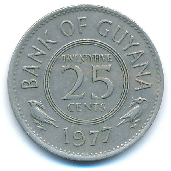 Гайана, 25 центов (1977 г.)