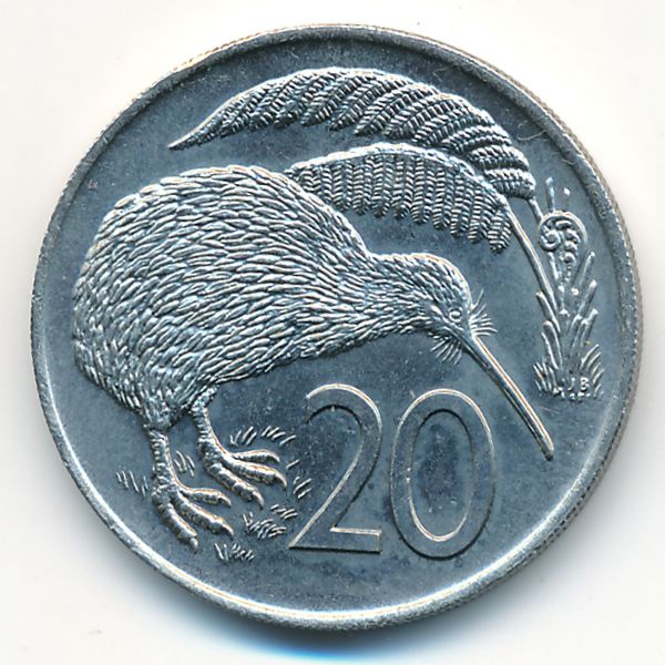 Новая Зеландия, 20 центов (1977 г.)