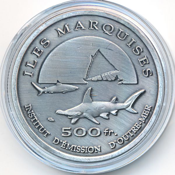 Маркизские острова., 500 франков (2014 г.)