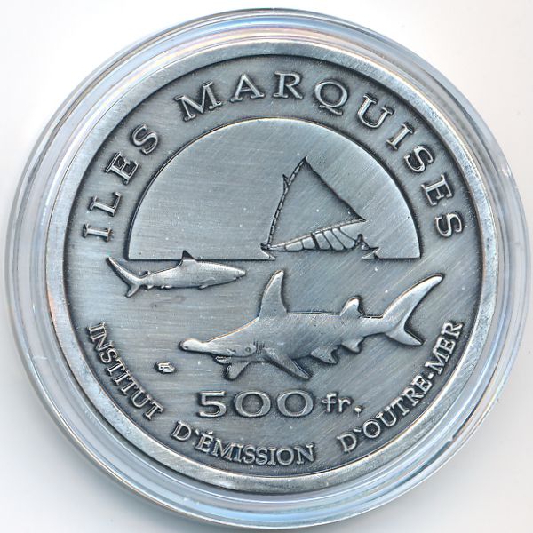 Маркизские острова., 500 франков (2014 г.)