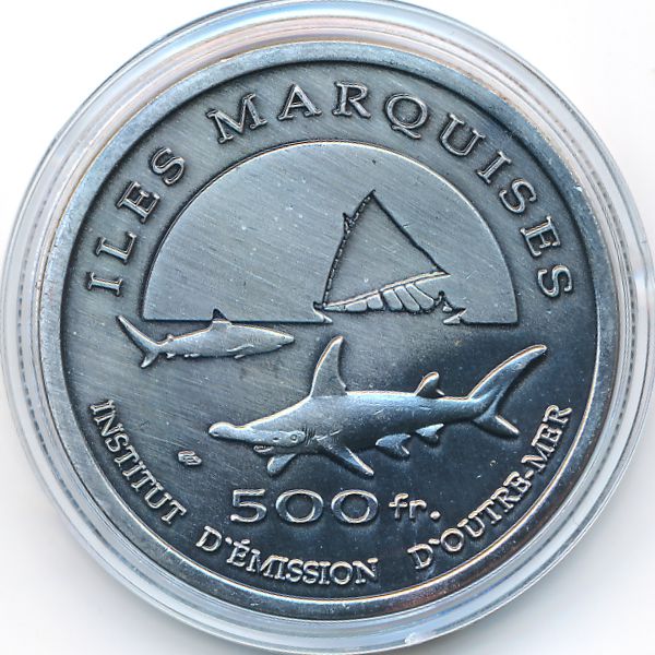 Маркизские острова., 500 франков (2014 г.)