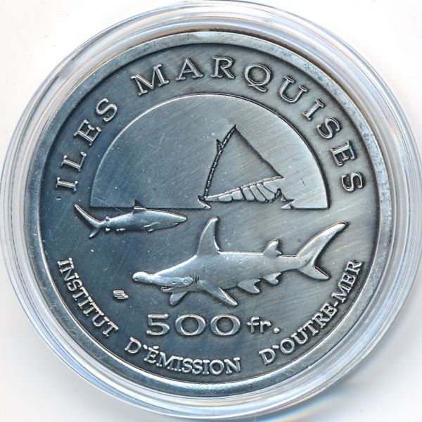 Маркизские острова., 500 франков (2014 г.)