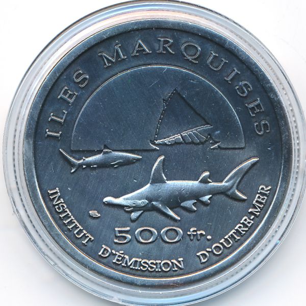 Маркизские острова., 500 франков (2014 г.)