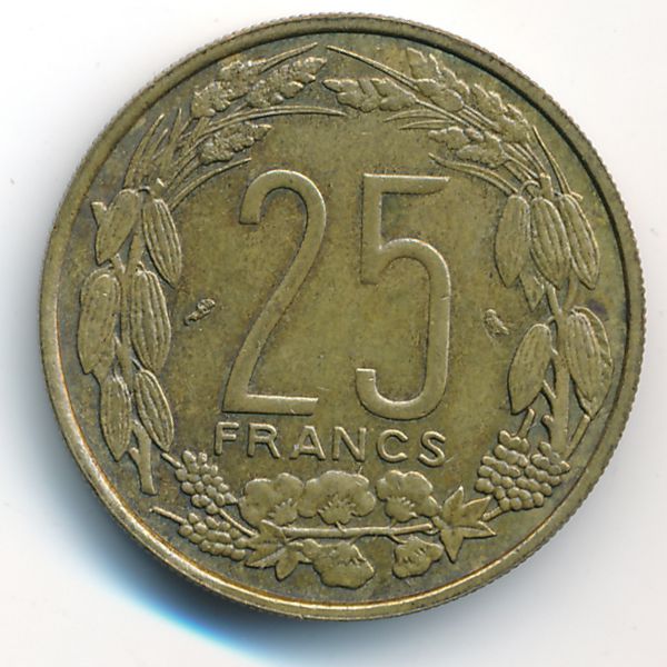 Экваториальные Африканские Штаты, 25 франков (1962 г.)