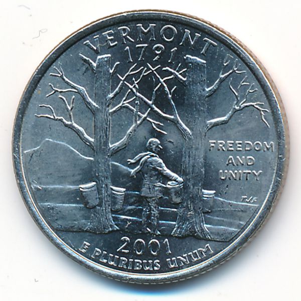 США, 1/4 доллара (2001 г.)