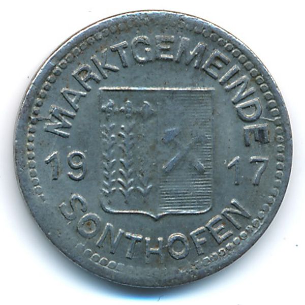 Зонтхофен., 10 пфеннигов (1917 г.)