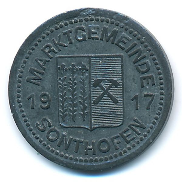 Зонтхофен., 10 пфеннигов (1917 г.)