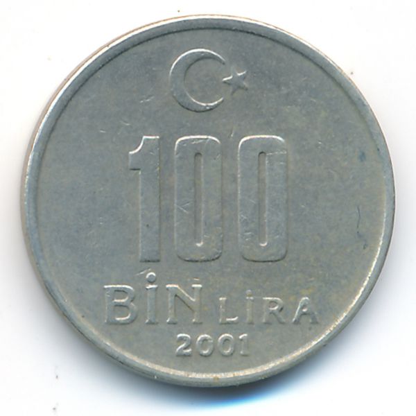 Турция, 100000 лир (2001 г.)