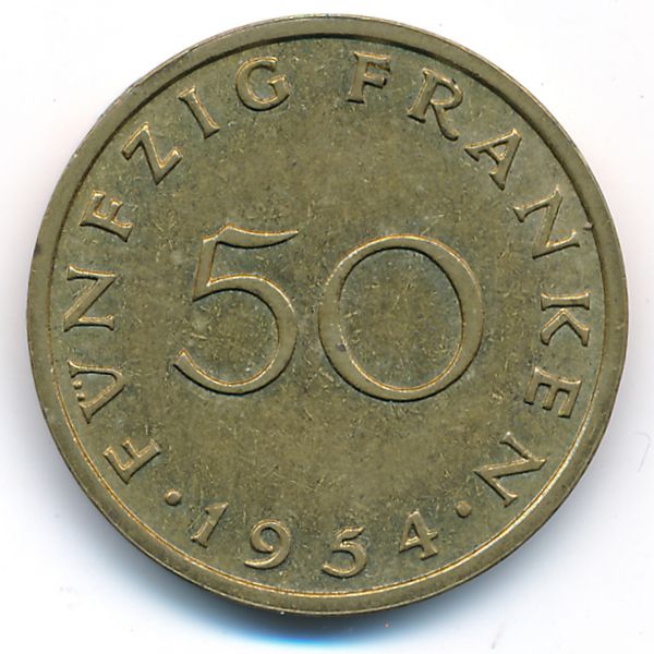 Саар, 50 франков (1954 г.)