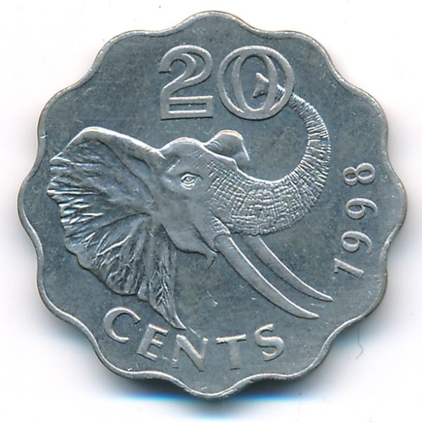 Свазиленд, 20 центов (1998 г.)