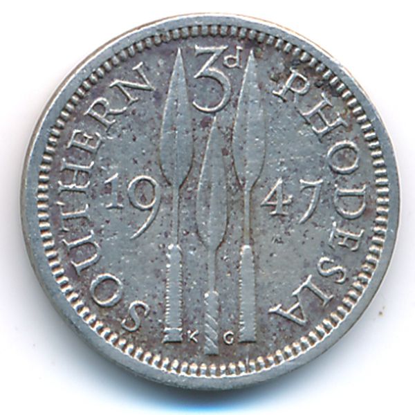 Южная Родезия, 3 пенса (1947 г.)
