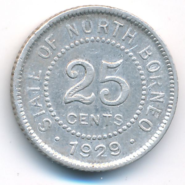 Северное Борнео, 25 центов (1929 г.)