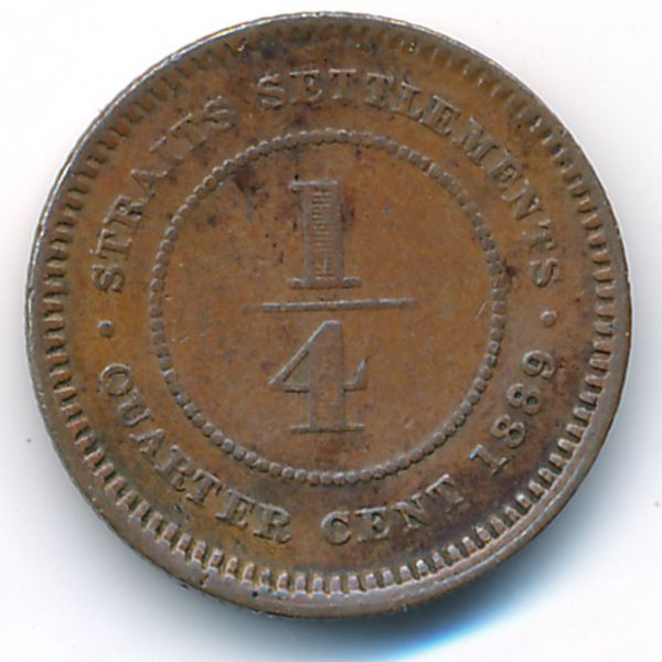 Стрейтс-Сетлментс, 1/4 цента (1889 г.)