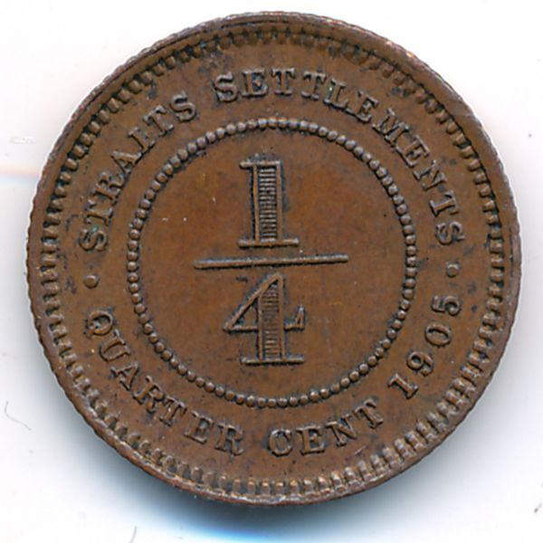 Стрейтс-Сетлментс, 1/4 цента (1905 г.)