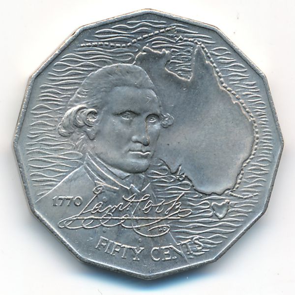 Австралия, 50 центов (1970 г.)