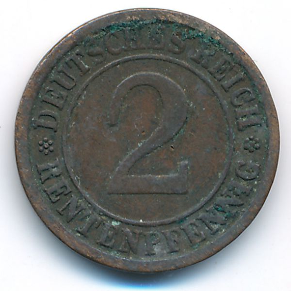 Веймарская республика, 2 рентенпфеннига (1924 г.)
