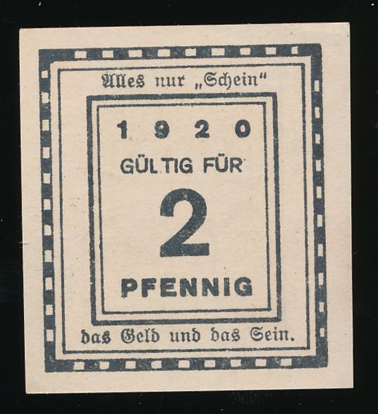 Нотгельды Германии, 2 пфеннига (1920 г.)