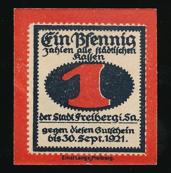 Нотгельды Германии, 1 пфенниг (1921 г.)