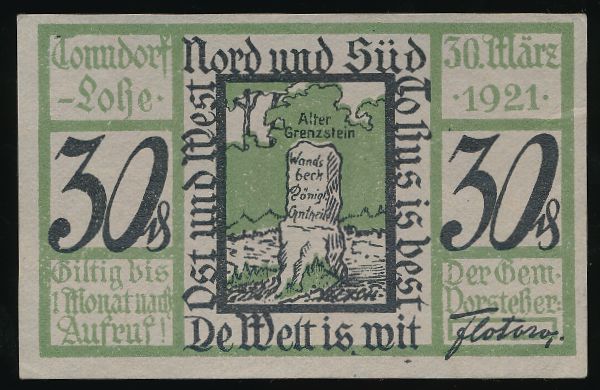 Нотгельды Германии, 30 пфеннигов (1921 г.)