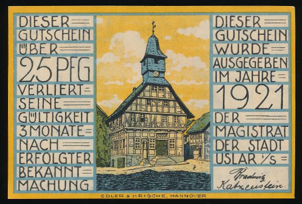 Нотгельды Германии, 25 пфеннигов (1921 г.)