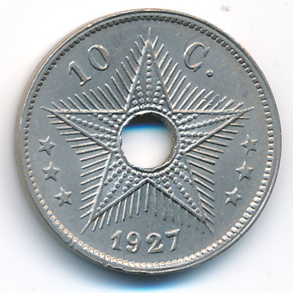 Бельгийское Конго, 10 сентим (1927 г.)