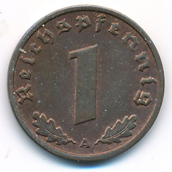 Третий Рейх, 1 рейхспфенниг (1938 г.)