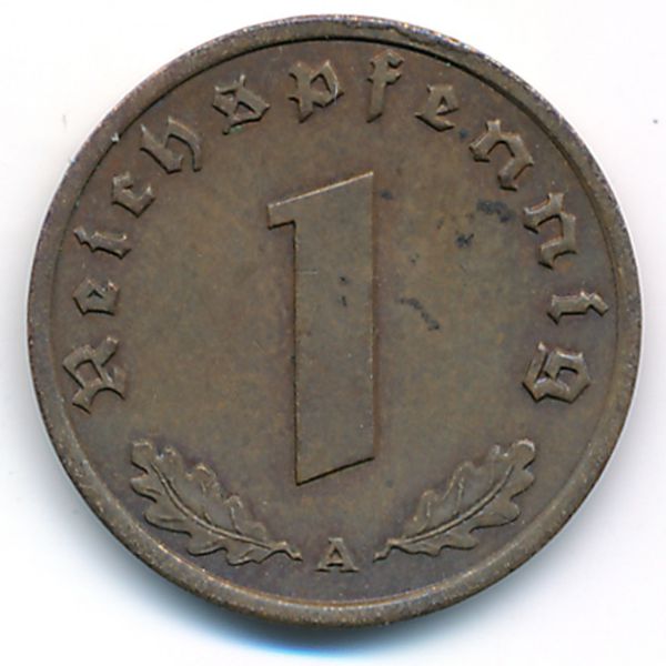 Третий Рейх, 1 рейхспфенниг (1939 г.)
