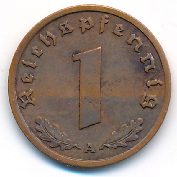 Третий Рейх, 1 рейхспфенниг (1939 г.)