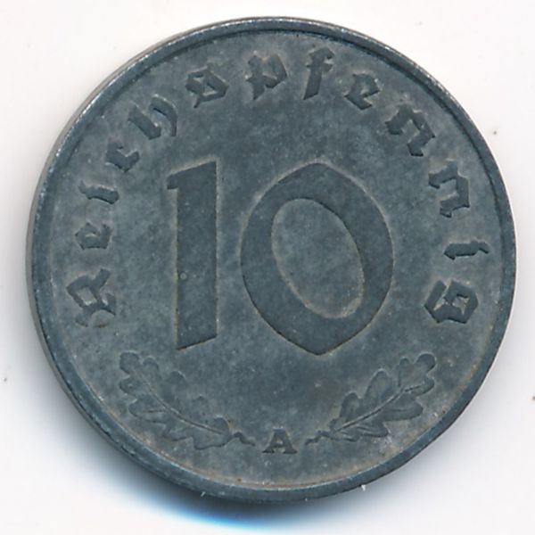 Третий Рейх, 10 рейхспфеннигов (1942 г.)