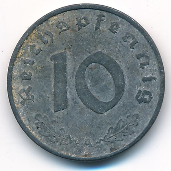 Третий Рейх, 10 рейхспфеннигов (1943 г.)