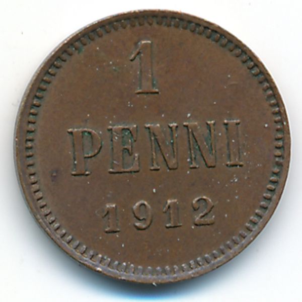 Финляндия, 1 пенни (1912 г.)