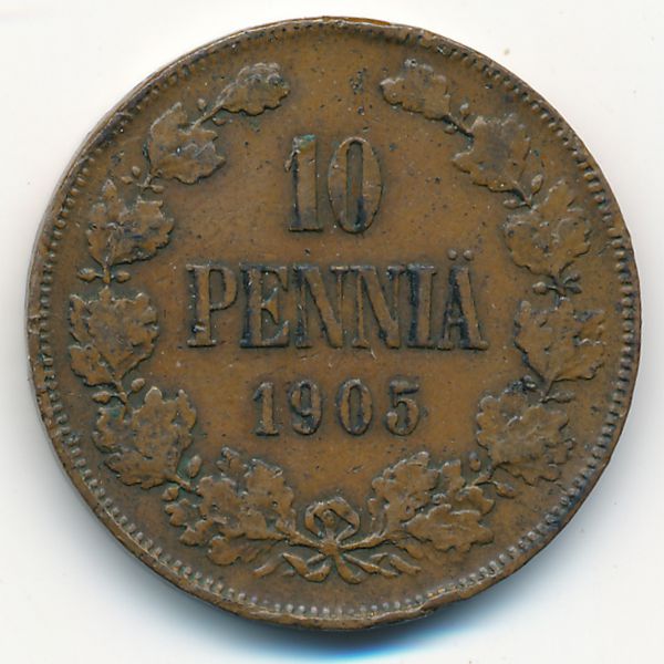 Финляндия, 10 пенни (1905 г.)