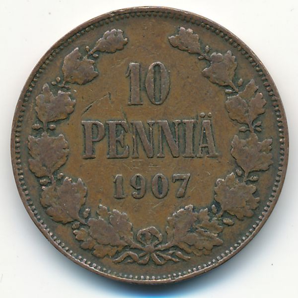 Финляндия, 10 пенни (1907 г.)