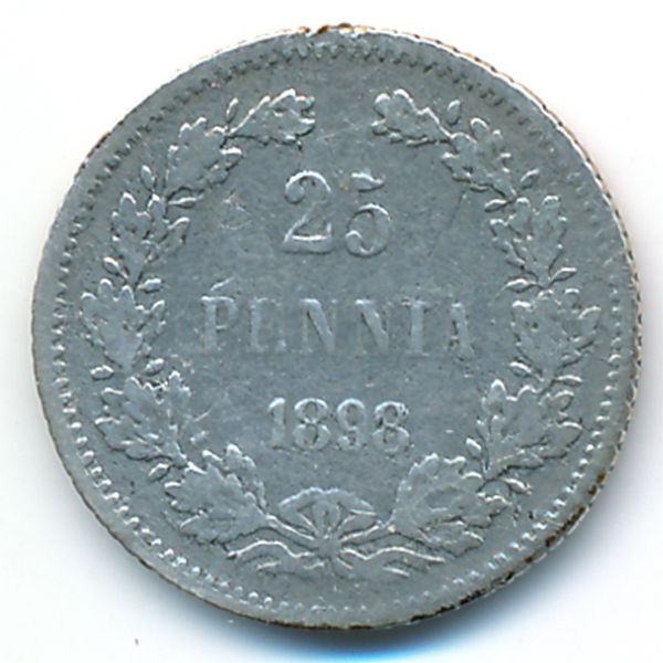 Финляндия, 25 пенни (1898 г.)