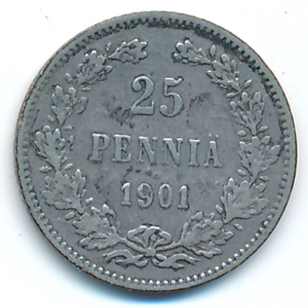 Финляндия, 25 пенни (1901 г.)