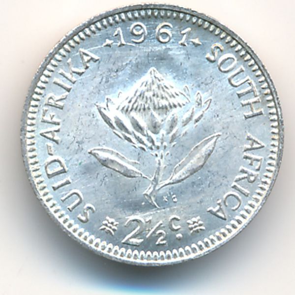 ЮАР, 2 1/2 цента (1961 г.)