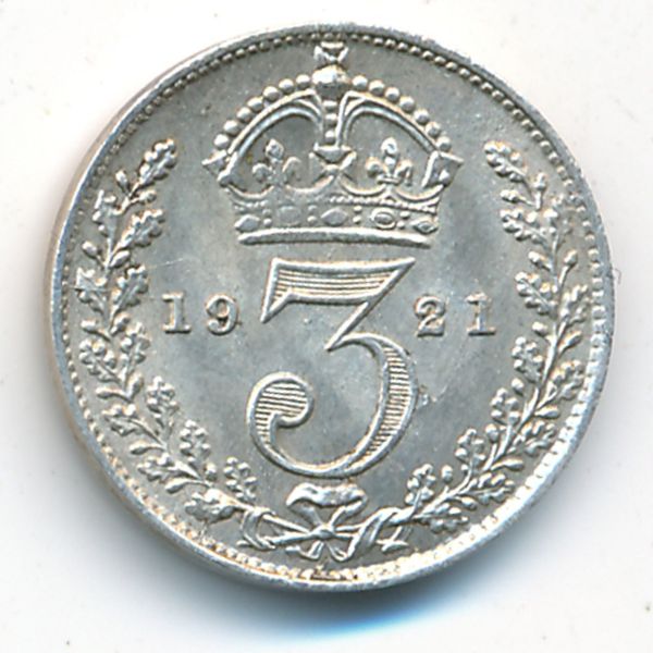Великобритания, 3 пенса (1921 г.)