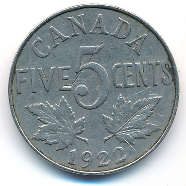 Канада, 5 центов (1922 г.)