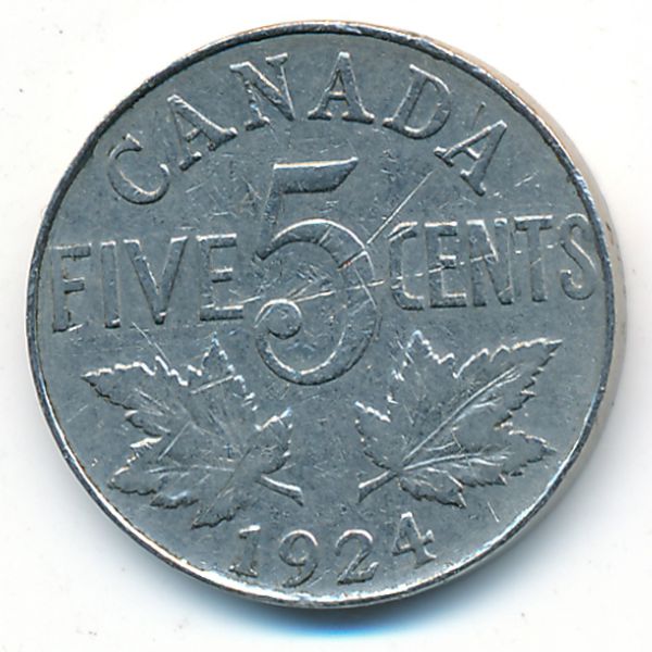 Канада, 5 центов (1924 г.)