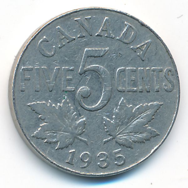 Канада, 5 центов (1935 г.)