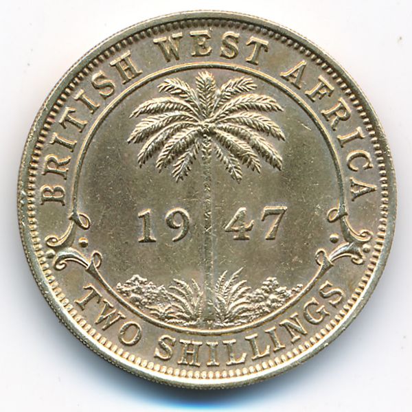 Британская Западная Африка, 2 шиллинга (1947 г.)