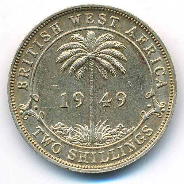 Британская Западная Африка, 2 шиллинга (1949 г.)