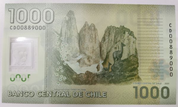 Чили, 1000 песо (2020 г.)